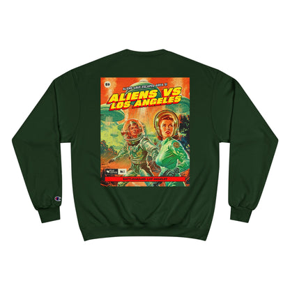 Aliens vs. Los Angeles Graphic Sweatshirt — Retro Sci‑Fi Crewneck