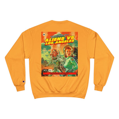 Aliens vs. Los Angeles Graphic Sweatshirt — Retro Sci‑Fi Crewneck