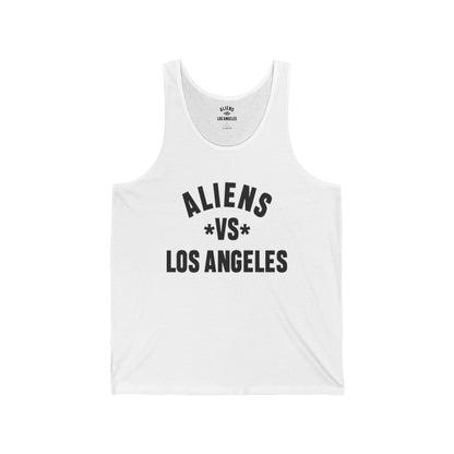 Aliens vs Los Angeles Tank Top — Funny Retro Sci‑Fi City Pride Tank