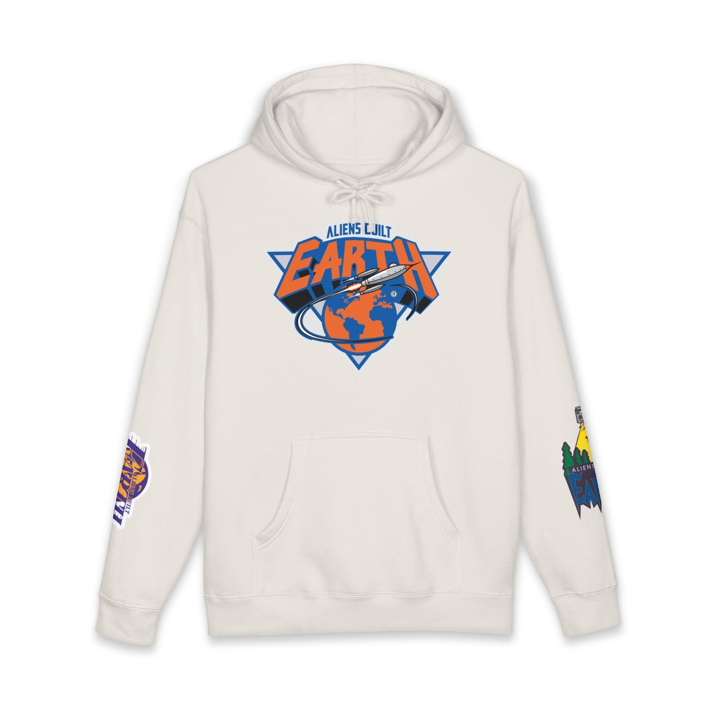 Around the World A.B.E Graphic Hoodie — “Always Outta This Earth” Space Logo Pullover