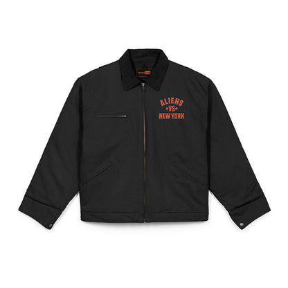 Work Jacket — Black Duck Cloth with "Riders New York" Chest Design