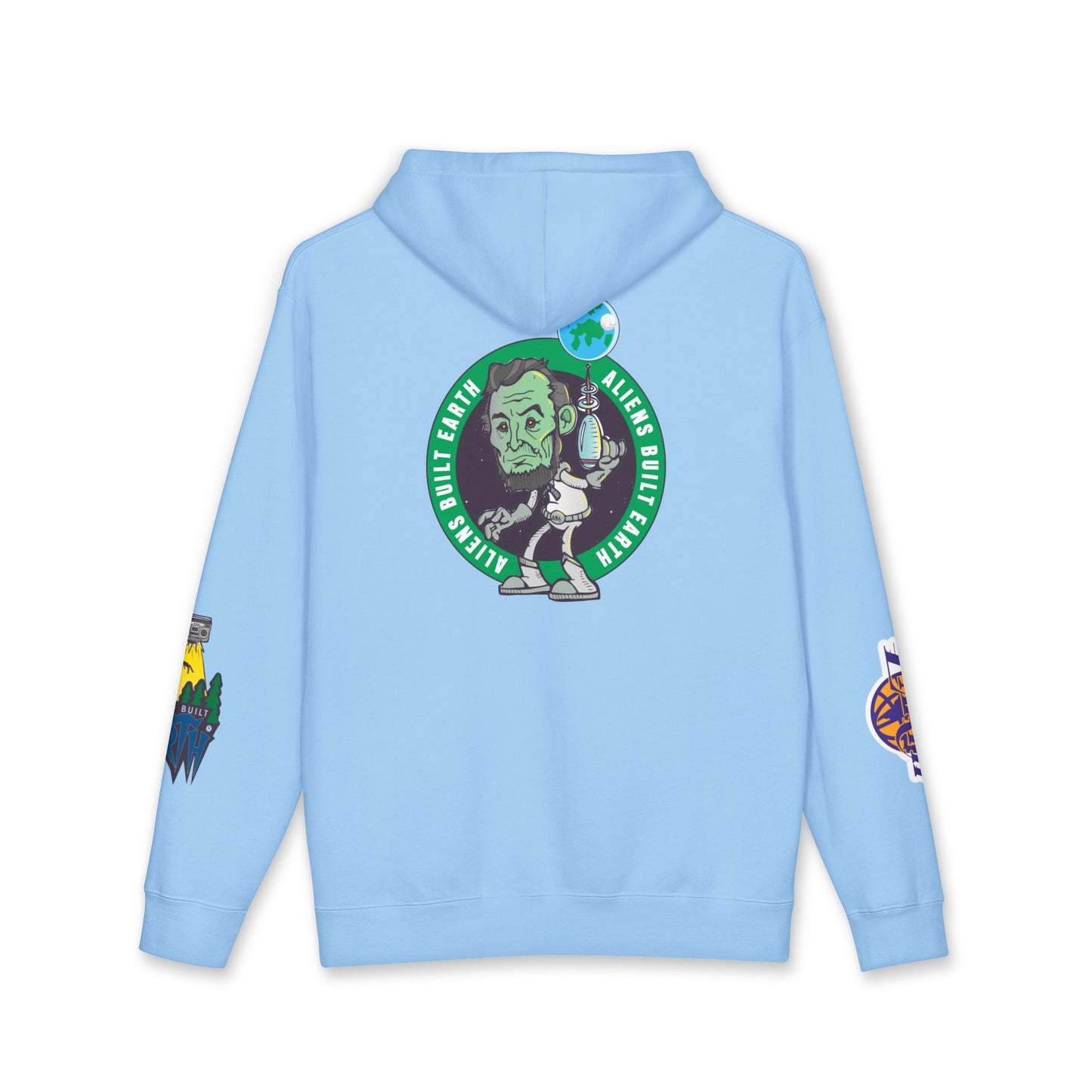 Around the World A.B.E Graphic Hoodie — “Always Outta This Earth” Space Logo Pullover
