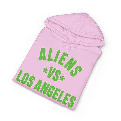 Aliens vs Los Angeles Hoodie — Retro Green Graphic Pullover