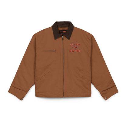 Work Jacket — Black Duck Cloth with "Riders New York" Chest Design