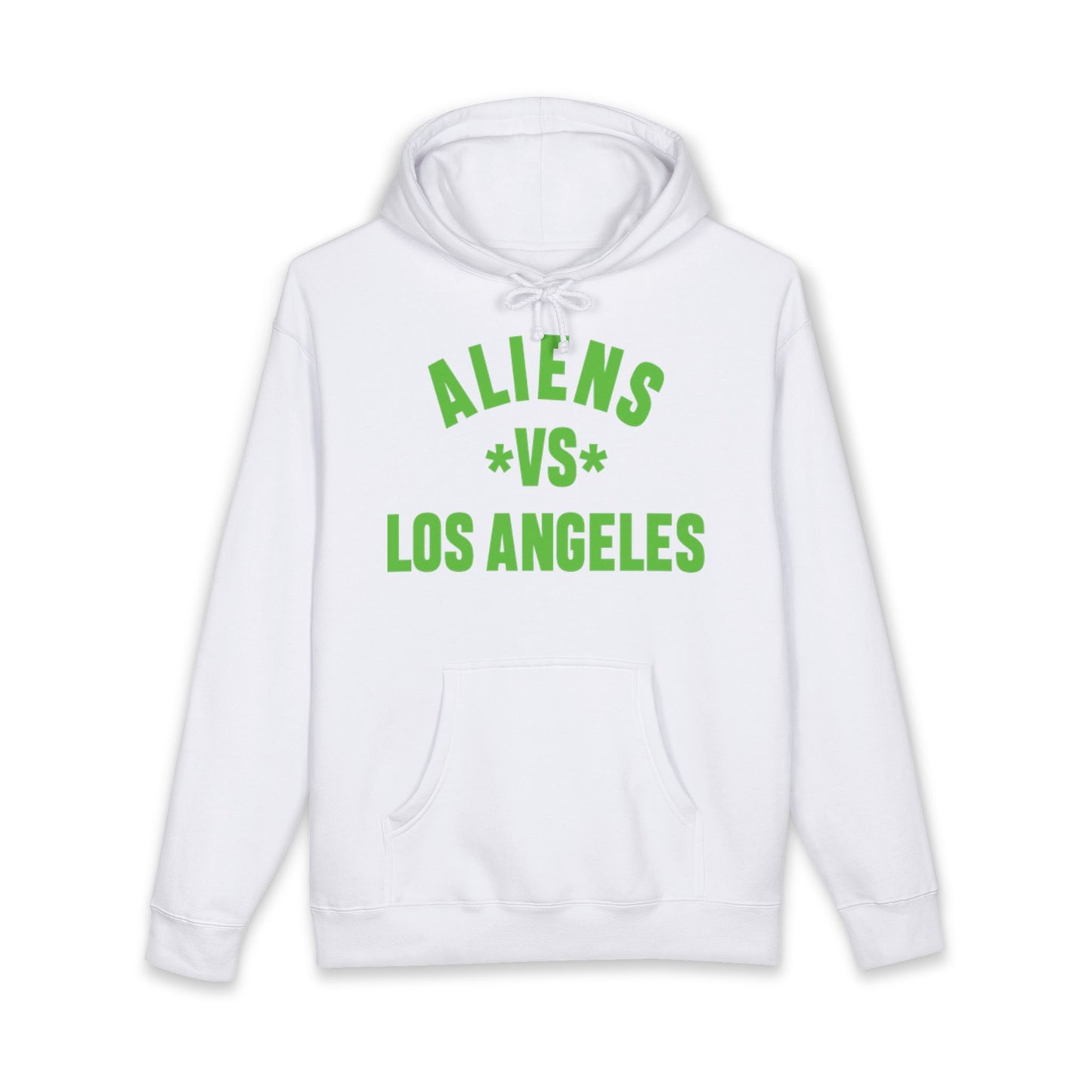 Aliens vs Los Angeles Hoodie — Retro Green Graphic Pullover