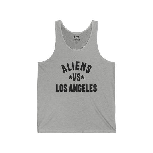 Aliens vs Los Angeles Tank Top — Funny Retro Sci‑Fi City Pride Tank