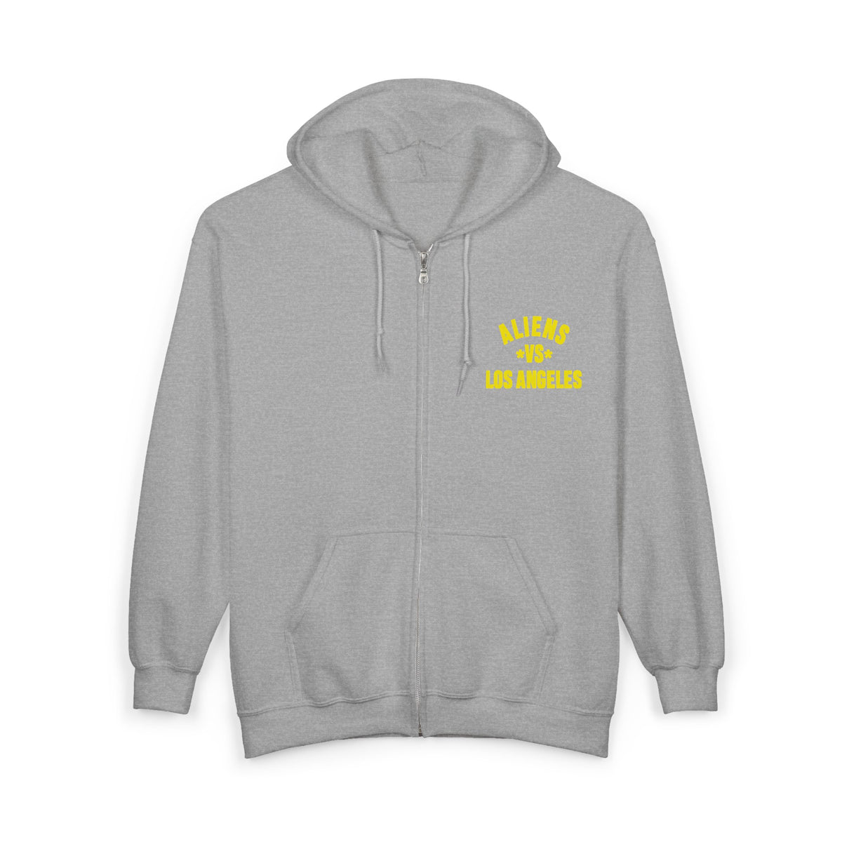 Los Angeles Palace Zip Hoodie — Yellow Arch Logo Full-Zip Sweatshirt
