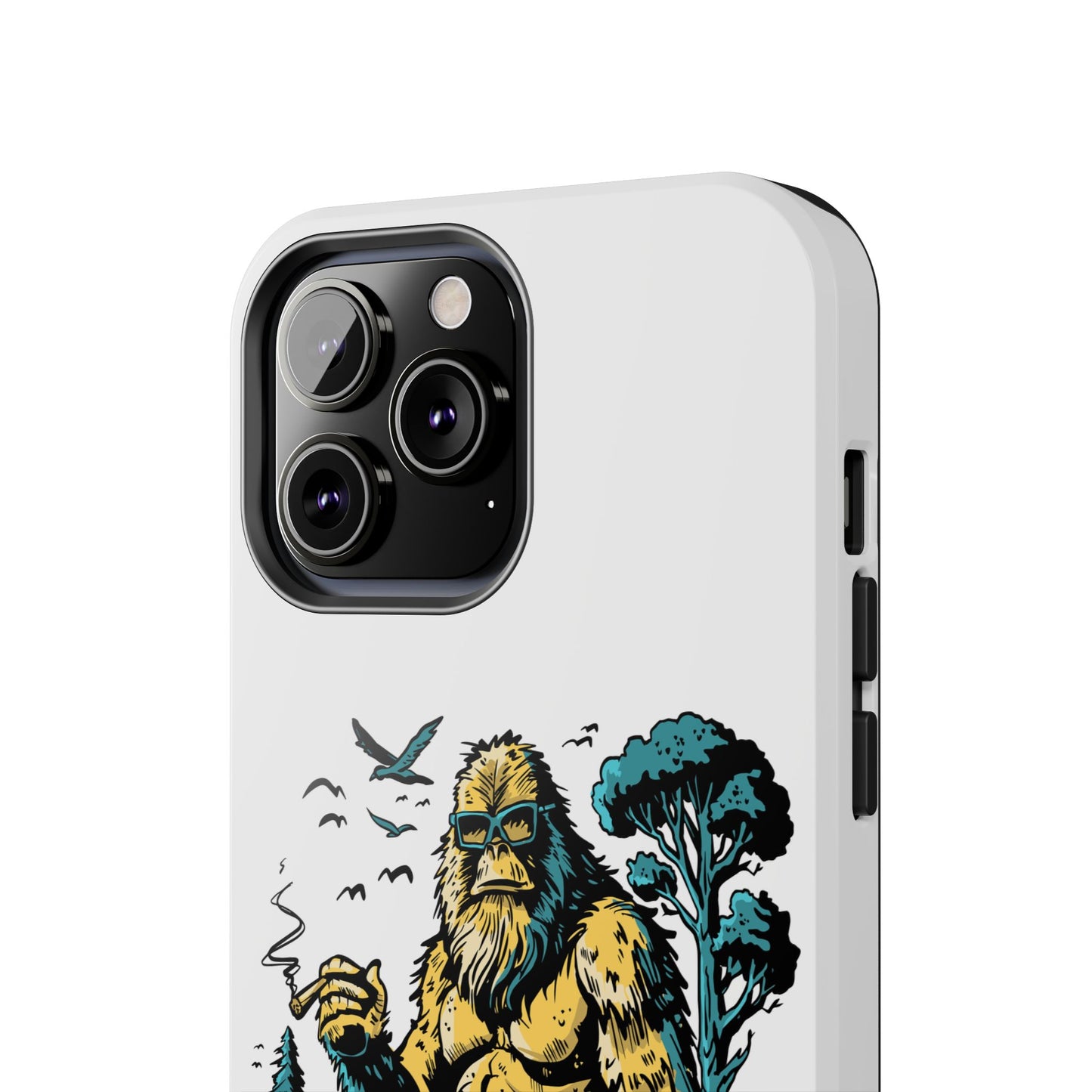 Bigfoot Chill Tough Phone Case — Retro Sasquatch with Boombox
