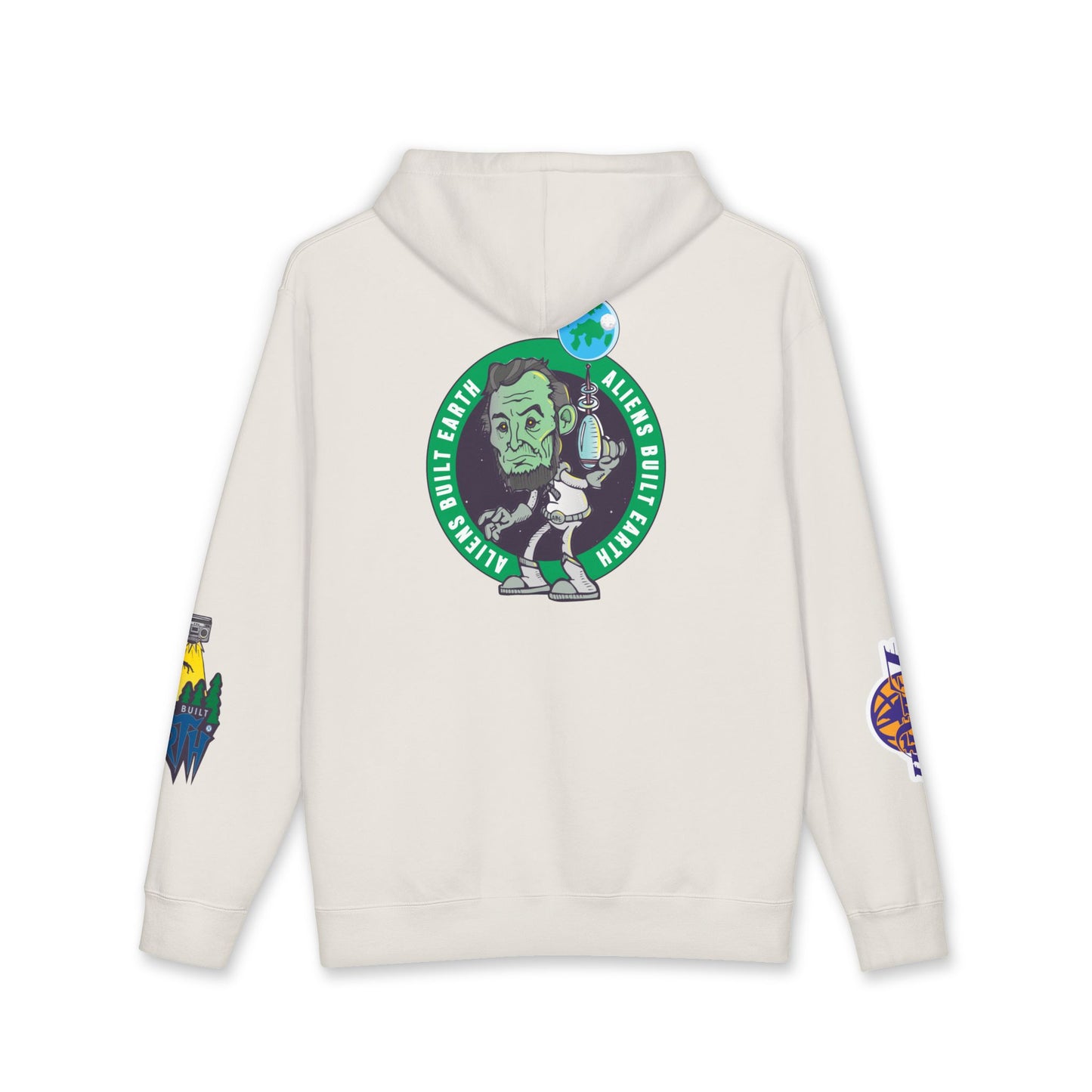 Around the World A.B.E Graphic Hoodie — “Always Outta This Earth” Space Logo Pullover