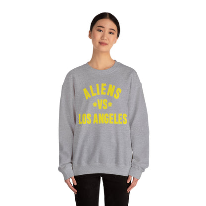 Sweatshirt — "Aliens vs Los Angeles" Bold Lettering Crewneck