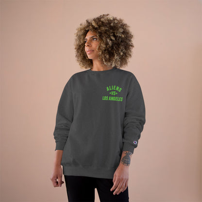 Aliens vs. Los Angeles Graphic Sweatshirt — Retro Sci‑Fi Crewneck