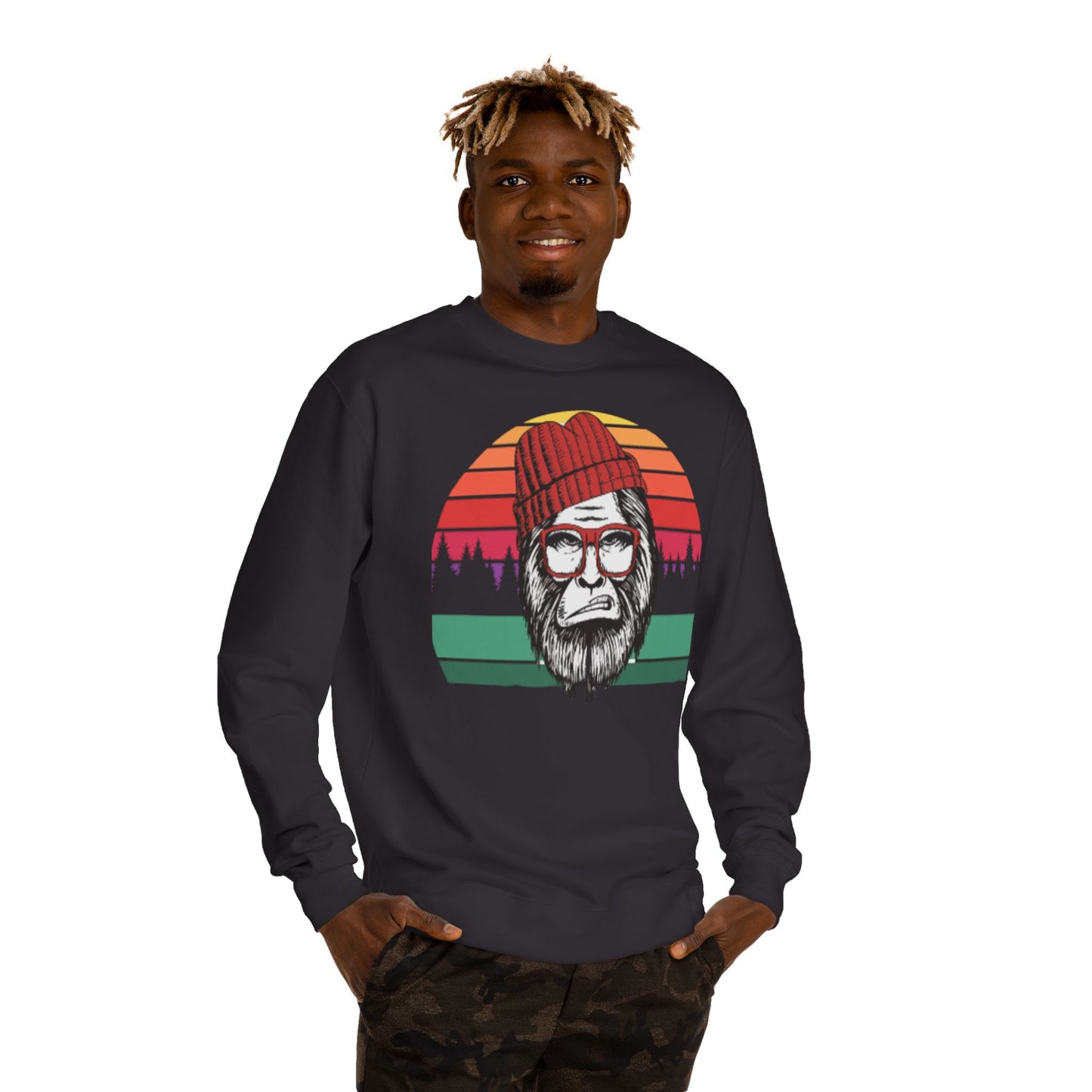 Retro Lumberjack Graphic Sweatshirt — "A.B.E" Eco Vibe Crewneck