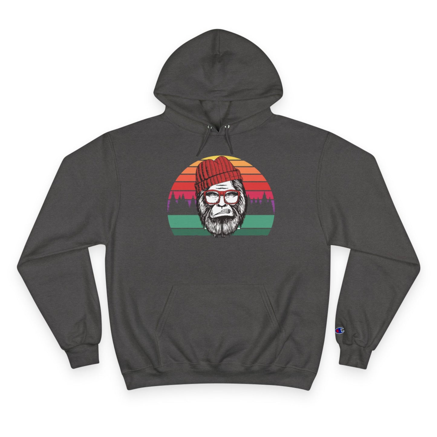 Vintage Lumberjack Hoodie — Retro Striped Bearded Man Graphic