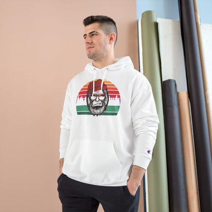 Vintage Lumberjack Hoodie — Retro Striped Bearded Man Graphic