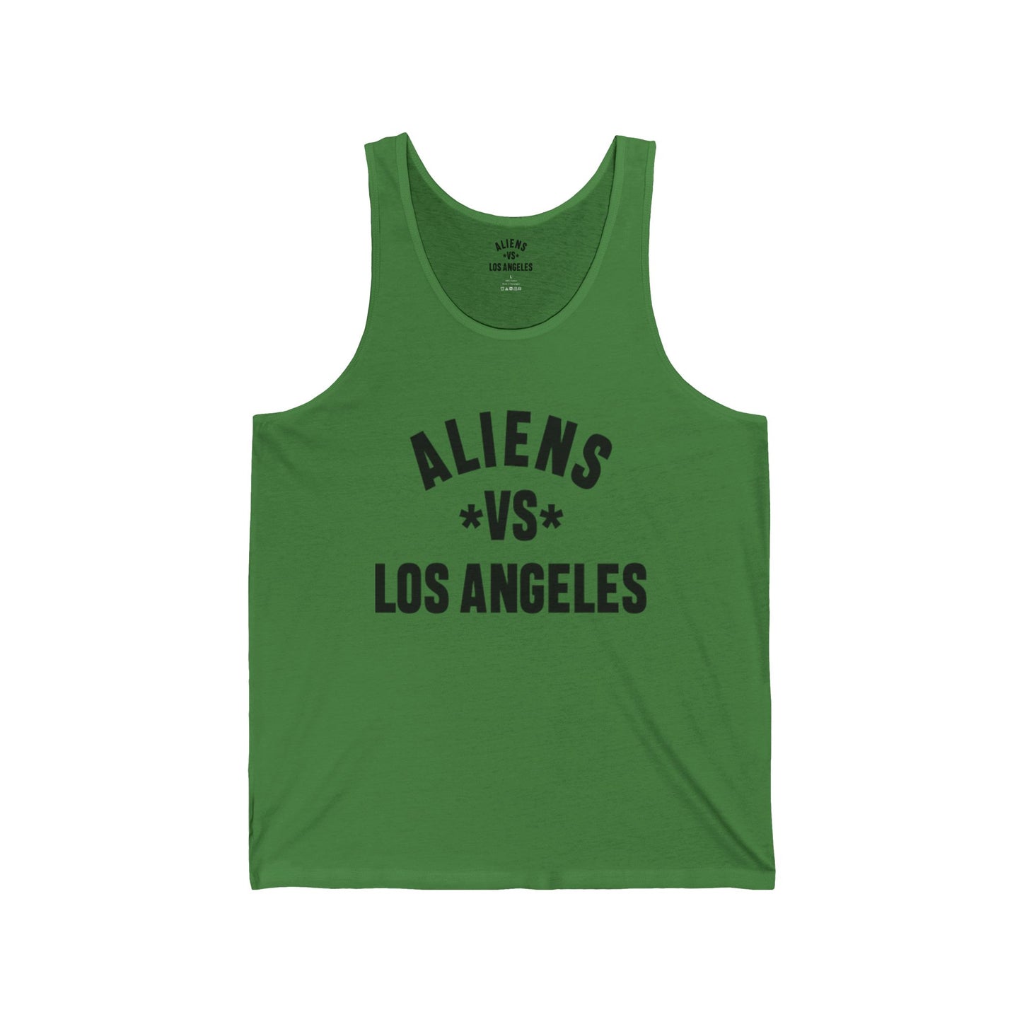 Aliens vs Los Angeles Tank Top — Funny Retro Sci‑Fi City Pride Tank