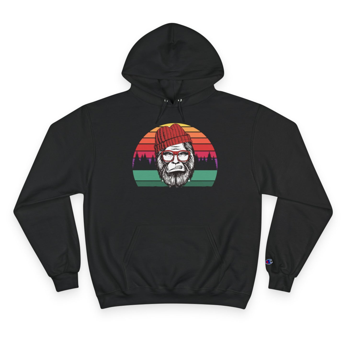 Vintage Lumberjack Hoodie — Retro Striped Bearded Man Graphic