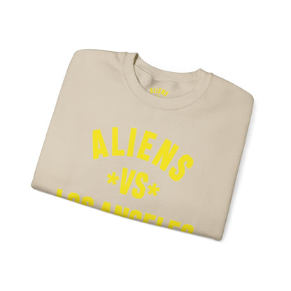 Sweatshirt — "Aliens vs Los Angeles" Bold Lettering Crewneck