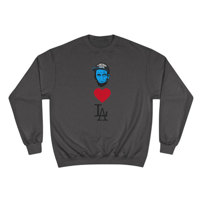 Aliens Love LA Sweatshirt — Blue Face Graphic Crewneck