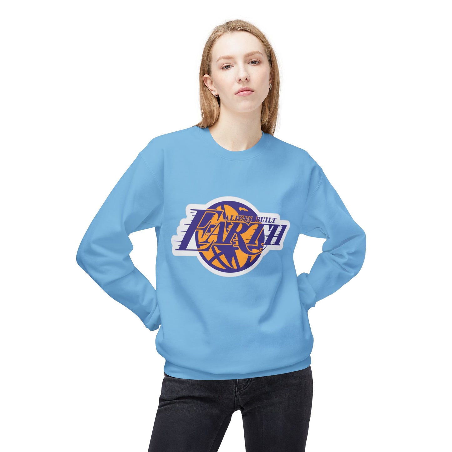 Lake Show Aliens Built Earth Logo Crewneck Sweatshirt
