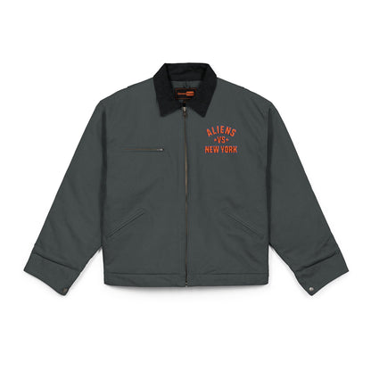 Work Jacket — Black Duck Cloth with "Riders New York" Chest Design