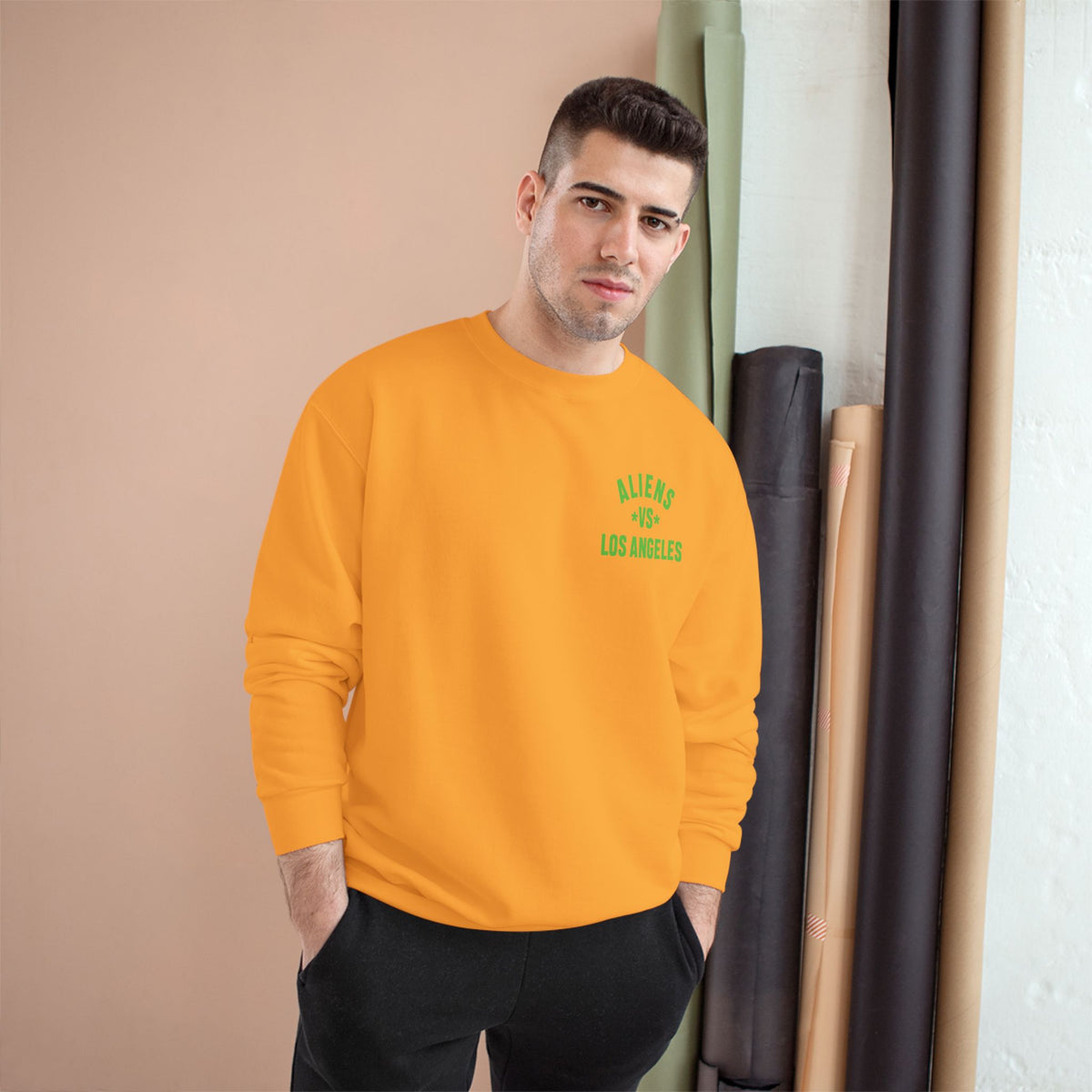 Aliens vs. Los Angeles Graphic Sweatshirt — Retro Sci‑Fi Crewneck