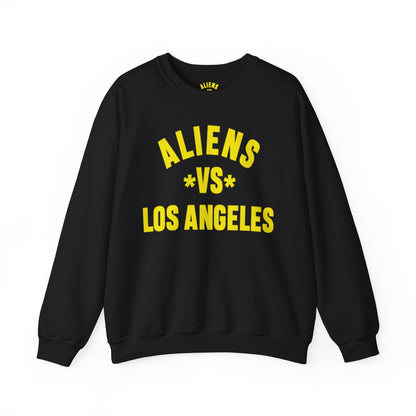 Sweatshirt — "Aliens vs Los Angeles" Bold Lettering Crewneck
