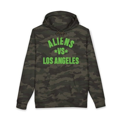 Aliens vs Los Angeles Hoodie — Retro Green Graphic Pullover