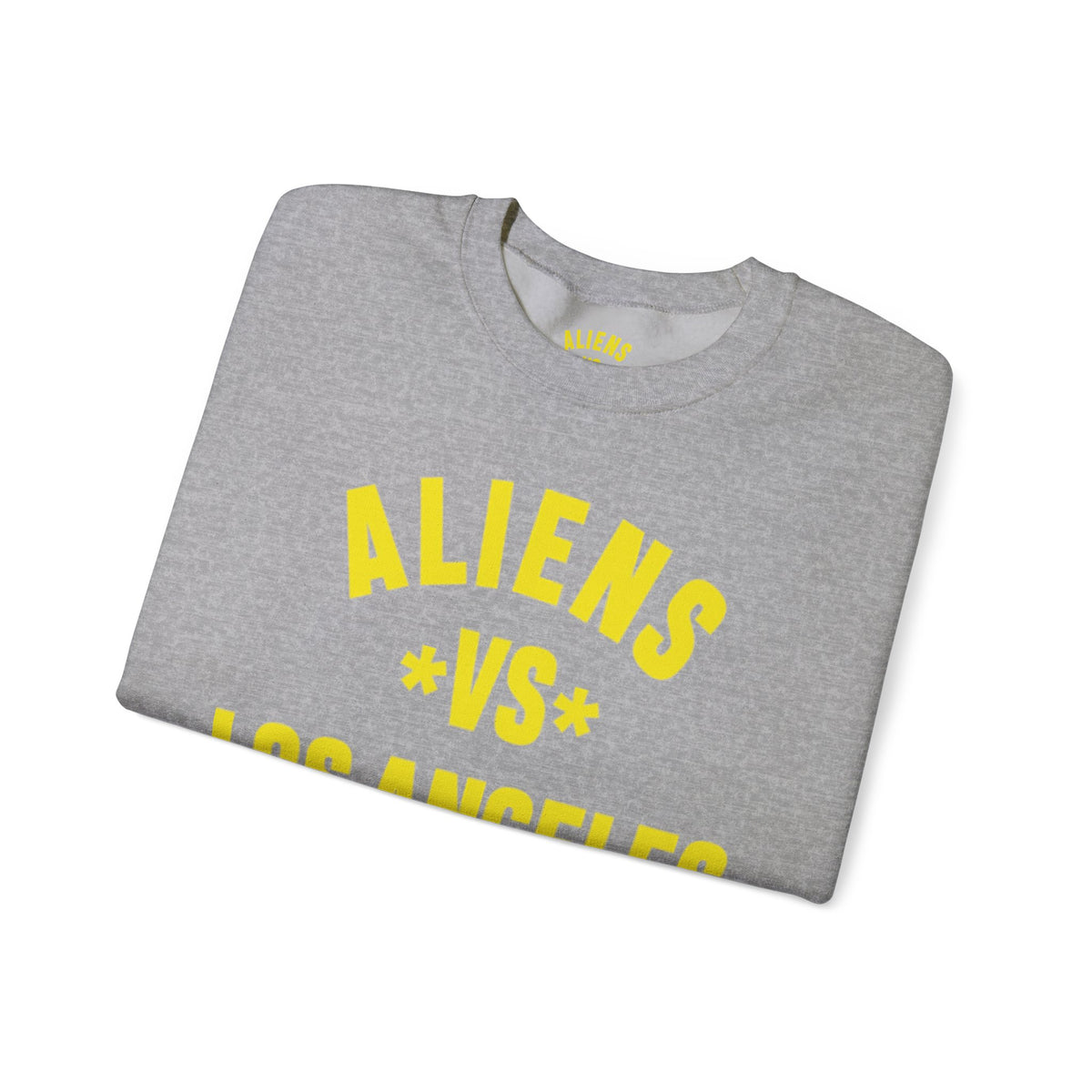 Sweatshirt — "Aliens vs Los Angeles" Bold Lettering Crewneck