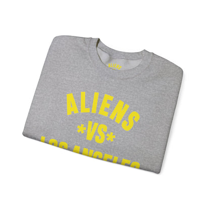Sweatshirt — "Aliens vs Los Angeles" Bold Lettering Crewneck