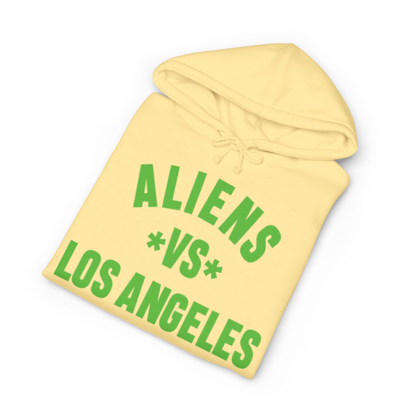 Aliens vs Los Angeles Hoodie — Retro Green Graphic Pullover