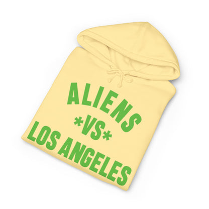 Aliens vs Los Angeles Hoodie — Retro Green Graphic Pullover