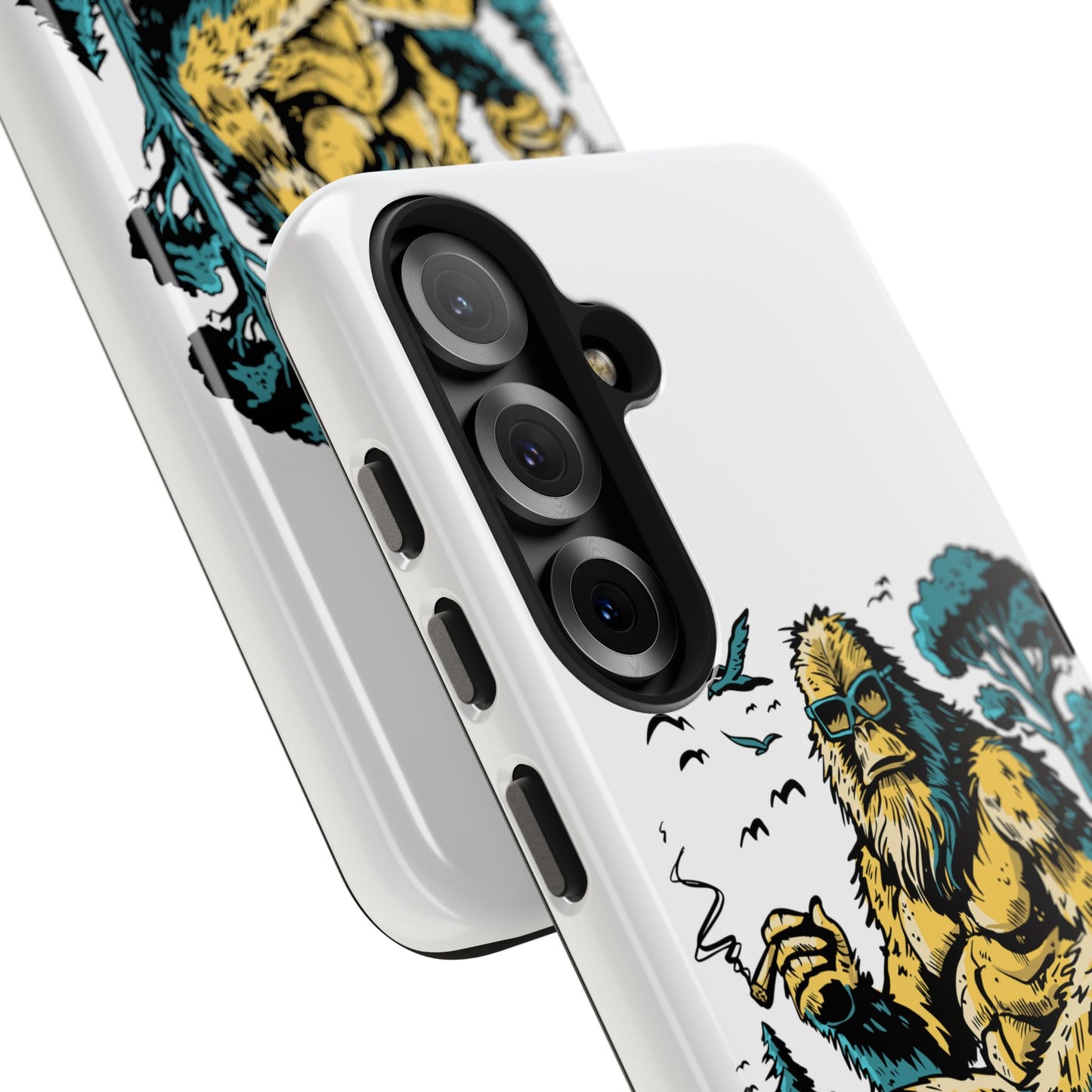Bigfoot Chill Tough Phone Case — Retro Sasquatch with Boombox