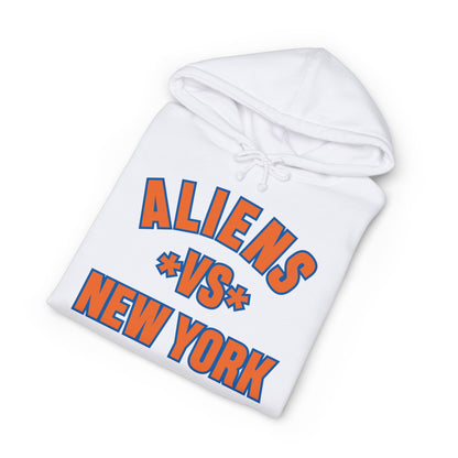 Aliens vs New York Hoodie - Retro Sci‑Fi Graphic Pullover