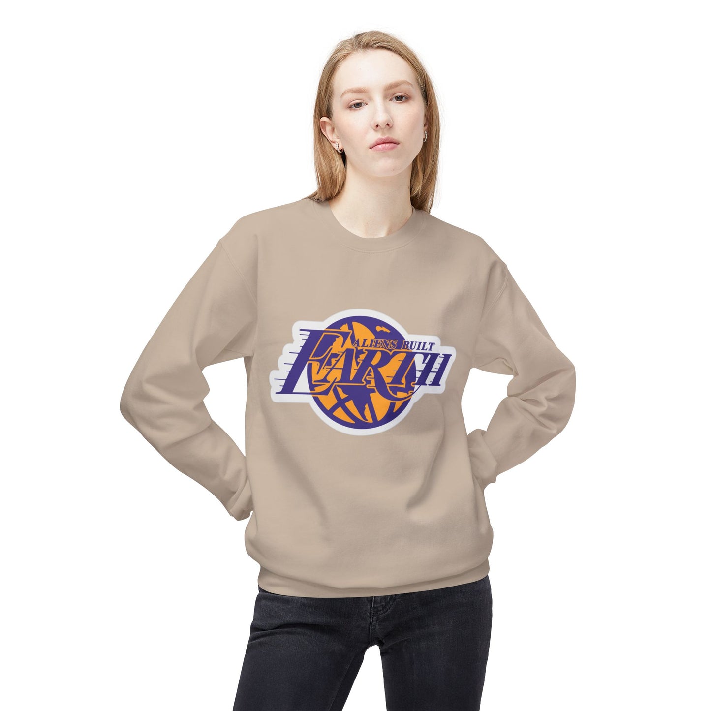 Lake Show Aliens Built Earth Logo Crewneck Sweatshirt