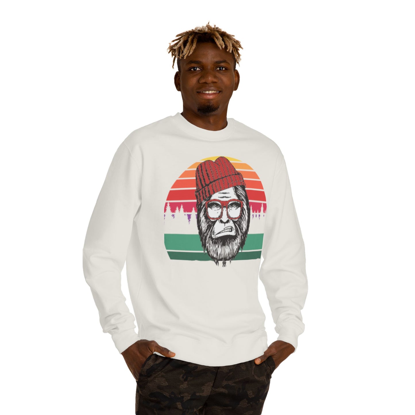 Retro Lumberjack Graphic Sweatshirt — "A.B.E" Eco Vibe Crewneck