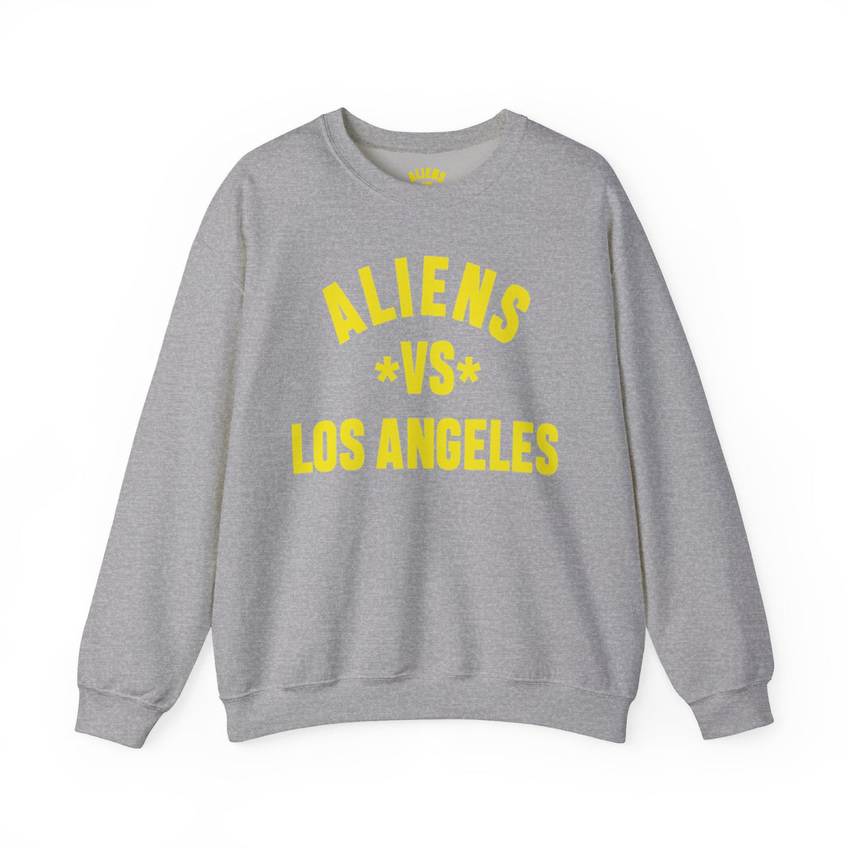 Sweatshirt — "Aliens vs Los Angeles" Bold Lettering Crewneck