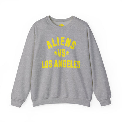 Sweatshirt — "Aliens vs Los Angeles" Bold Lettering Crewneck