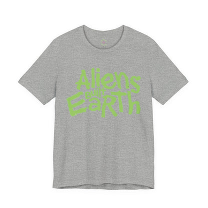 Aliens Built Earth T-Shirt — Retro Green Graphic Tee