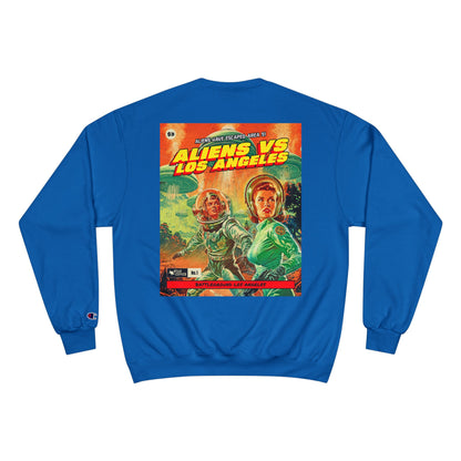 Aliens vs. Los Angeles Graphic Sweatshirt — Retro Sci‑Fi Crewneck