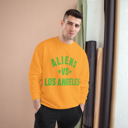 Aliens vs Los Angeles Sweatshirt — Retro Green Graphic Crewneck