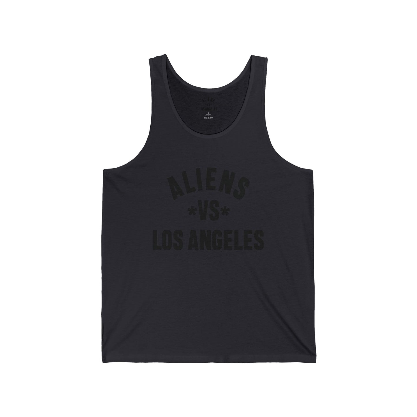 Aliens vs Los Angeles Tank Top — Funny Retro Sci‑Fi City Pride Tank