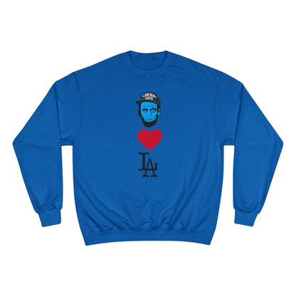 Aliens Love LA Sweatshirt — Blue Face Graphic Crewneck