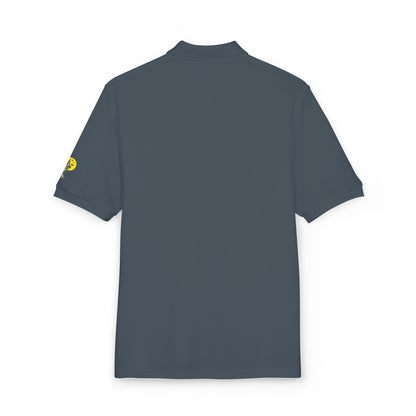 Embroidered Green Foliage Polo Shirt