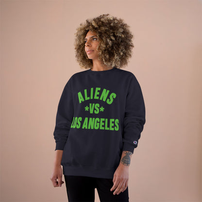 Aliens vs Los Angeles Sweatshirt — Retro Green Graphic Crewneck