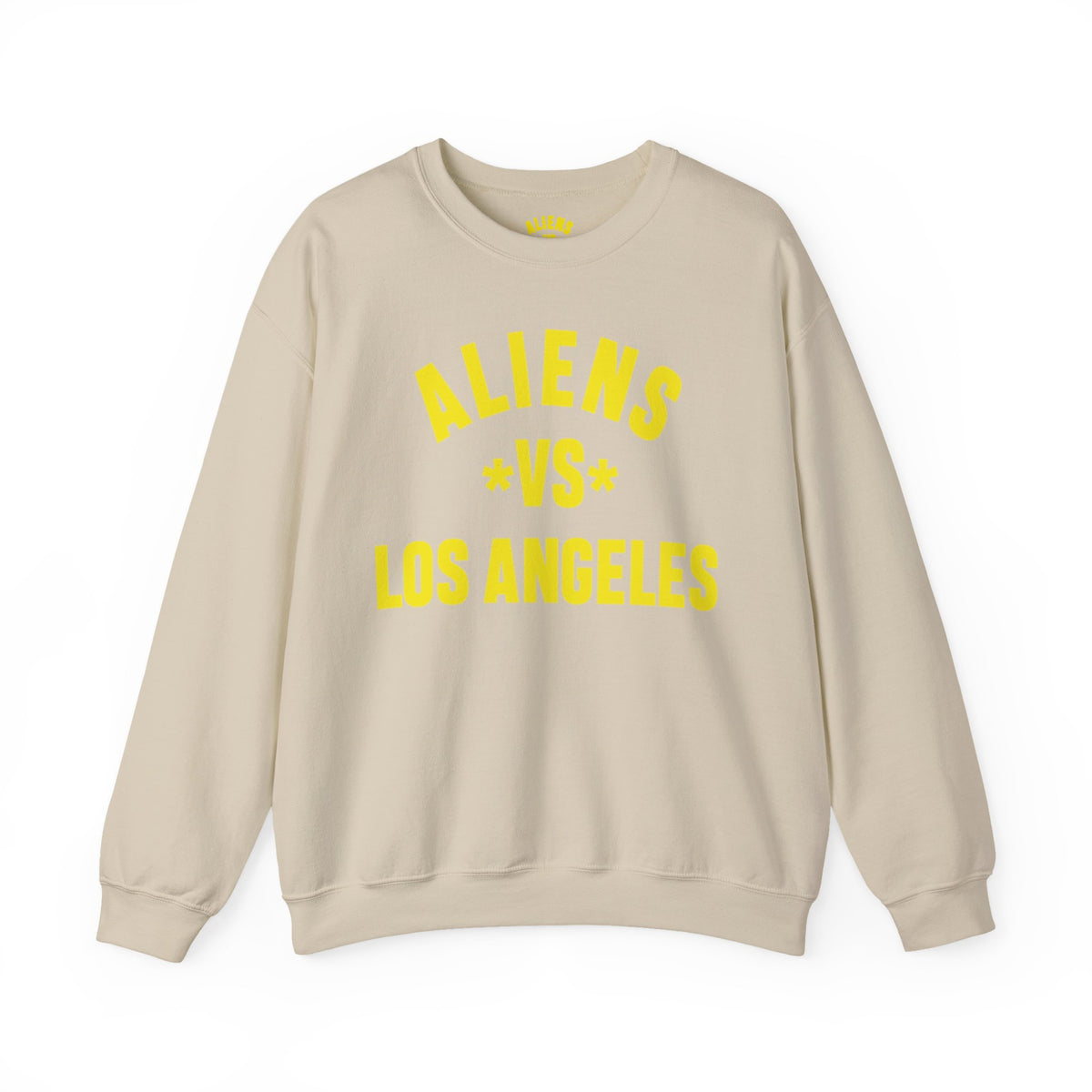 Sweatshirt — "Aliens vs Los Angeles" Bold Lettering Crewneck