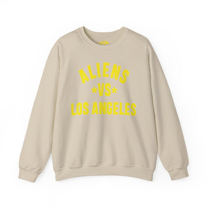 Sweatshirt — "Aliens vs Los Angeles" Bold Lettering Crewneck