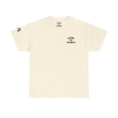 Alien Lifeguard Graphic Tee — Retro Sci‑Fi Crewneck T‑Shirt