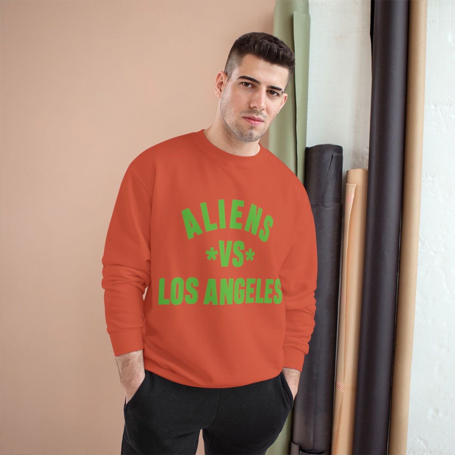 Aliens vs Los Angeles Sweatshirt — Retro Green Graphic Crewneck