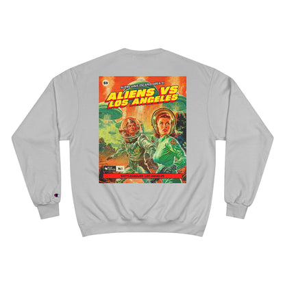 Aliens vs. Los Angeles Graphic Sweatshirt — Retro Sci‑Fi Crewneck
