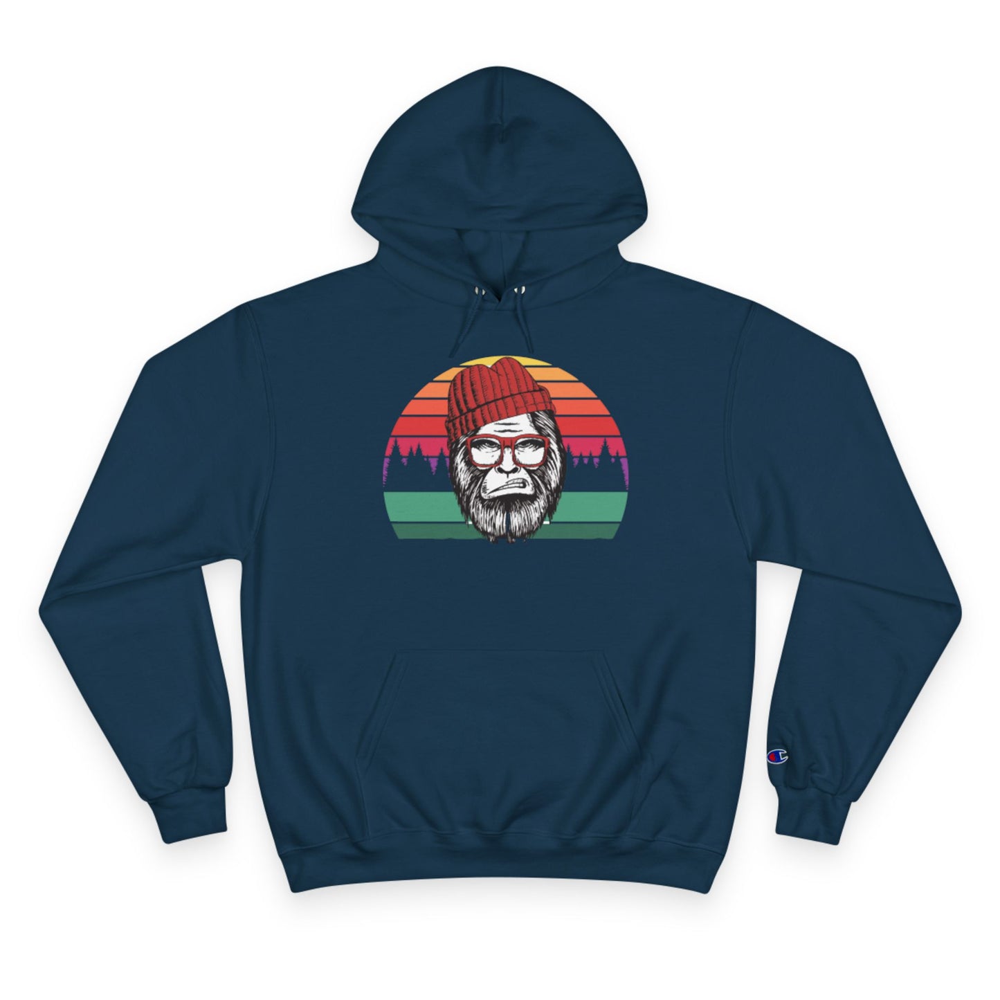 Vintage Lumberjack Hoodie — Retro Striped Bearded Man Graphic